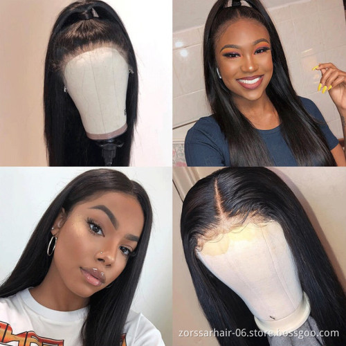 Wholesale Peruvian Hair Swiss HD Full Lace Frontal Wig For Black Women 100% Raw Virgin Cuticle Aligned Human Hair Lace Front Wig